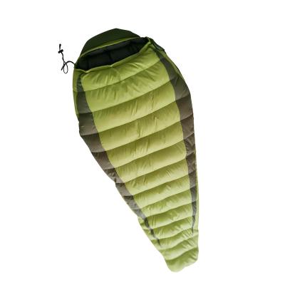 China Outdoor Duck Down Wide Mummy Style Sleeping Bag Winter Sleeping Bags For Hiking for sale