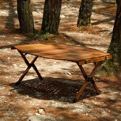 China Folding Wooden Metal Folding Camping Table Octangle Picnic Table Camping for sale