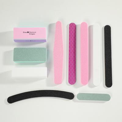 China Wholesale Eco-friendly Manicure Tools Customized Various Shape Emery Board Nail File Sponge Buffer Block EVA Nail File for sale