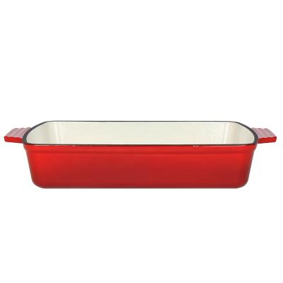 China Easily Clean Kitchen Bakeware Cast Iron Frying Pan Bakeware for sale