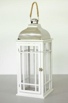 China Morden Wooden Rope Holder Handle Lantern for sale