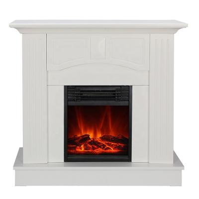 China Luxury Decorative Electric Fireplace Heater 3D Flame Electric Fireplace With Mantel for sale