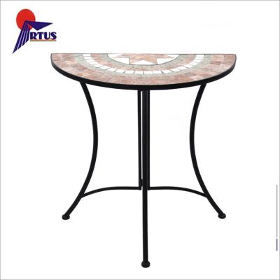 China New Model Unique Design Outdoor Metal Furniture Living Room Mosaic Table Leisure Mosaic Side Coffee Table for sale