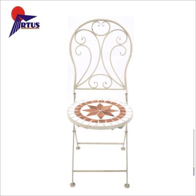 China Wholesale best price mosaic table comfortable wood dining morden iron mosaic furniture outdoor garden chair for sale