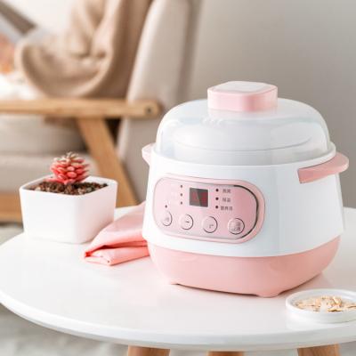 China WHOLESALE Mini Electric Slow Cooker Slow Cooker Baby Food Slow Cooker Soup Pot Ceramic Inner Pot Healthy Energy Saving Pot for sale