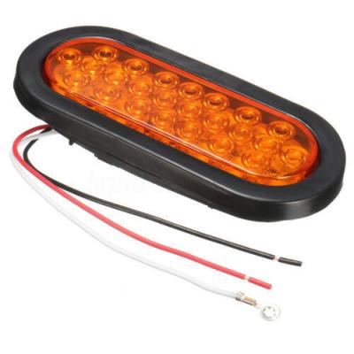 China Stop Tail Light SAE DOT 6 Inch 24leds Waterproof Oval Led Trailer Lamp for sale