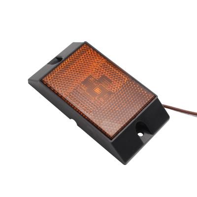 China Automobile Lamp SAE DOT Truck Trailer Amber Led Side Marker With Reflector for sale