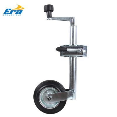 China Used Semi Trailer Truck Boat Trailer Part Trailer Parts 34mm Jockey Wheel with solid wheel160*40mm for sale