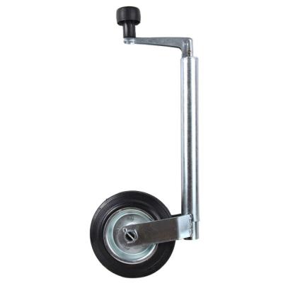 China Used Semi Trailer Truck Boat Trailer Part Trailer Parts 34mm Jockey Wheel with solid wheel160*40mm for sale