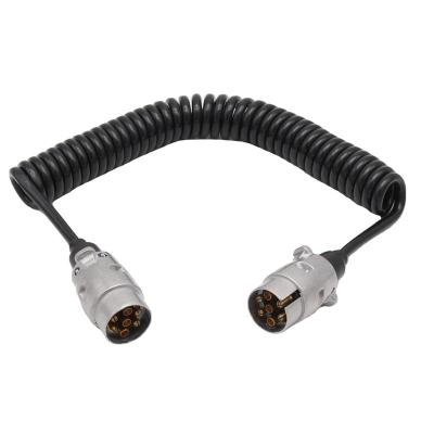 China Eco-friendly Made Of China Best Quality 7 Pin Electric Extension Cable For Truck Trailer Power Spiral Cable for sale