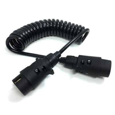 China Used European Trailer Truck Spring Trailer Electrical Cable 7 Pin Trailer Connector for sale