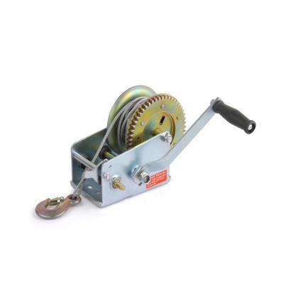 China AUTO 1200 lbs hand winch with round steel wire 8 m 1200lbs hand winch for sale