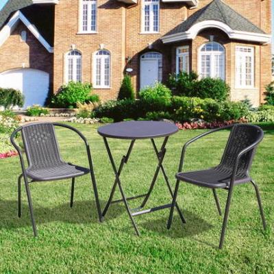 China PE rattan chair handmade european style modern outdoor dining table set 8 seater chair set coffee table rattan wicker pe table oval cast iron for sale