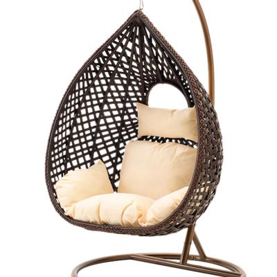 China Modern Indoor Furniture Hanging Nest Hanging Swing Basket Swing Chair with Cushion and Stand Seat for Living Room for sale