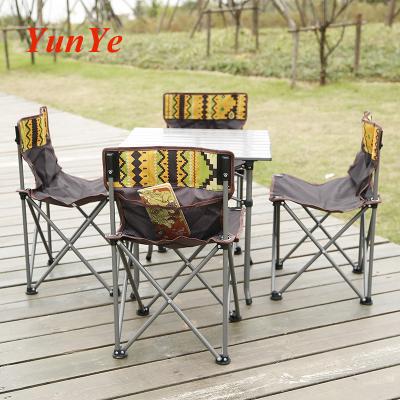 China Travel Accessories Novelty Outdoor Folding Table and Chairs Portable Storage Field Camping Leisure Set for Outing Camping Fishing Picnic for sale