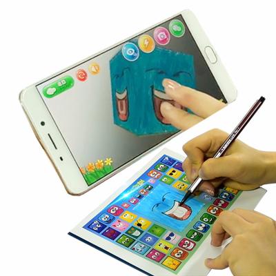 China Painting Paper Magic Book AR 3D 4D Coloring Book Interactive Drawing Book For Children Kids Coloring Educational Map for sale