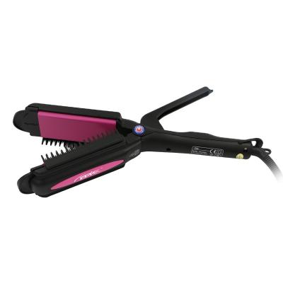 China Intertek Digital Display Interrupt Automatic Hair Crimper Professional Interchangeable Hair Flat Iron For Volume And Straight Hair for sale