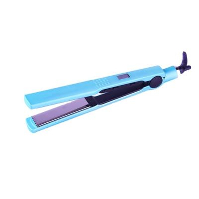 China Wholesale Professional Tourmaline Titanium LCD Temperature Display Fast PTC Coated Heat Up Flat Iron Hair Straightener for sale