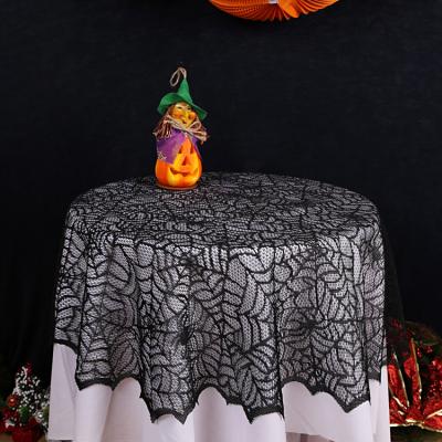 China Round decorations of Halloween part of a spider spider table of black lace drums for sale