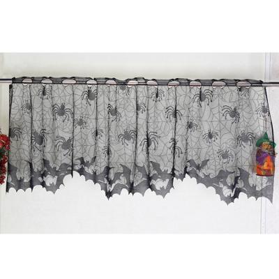 China Fireproof Halloween Bat Lampshade Black Lace Table Cloth Halloween Party Decorations for sale