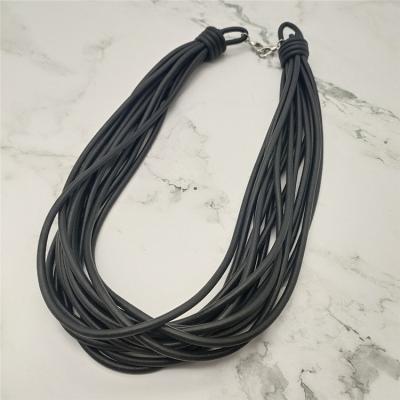 China New Jewelry Necklace Choker Rope Rubber Chain Women Neo-Gothic Trendy Handmade Necklaces For Party Clothing Accessories Punk Necklace for sale