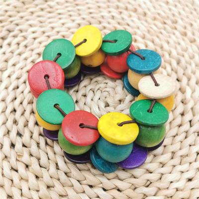 China Punk Natural Wooden Bangles For Bridesmaid Colorful Beaded Gift Accessories Jewelry Luxury Bangle & Bracelets Women for sale