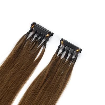 China 6D Human Hair Extensions Pre Bonded Brazilian Double Drawn Cuticle Aligned Remy Hair for sale