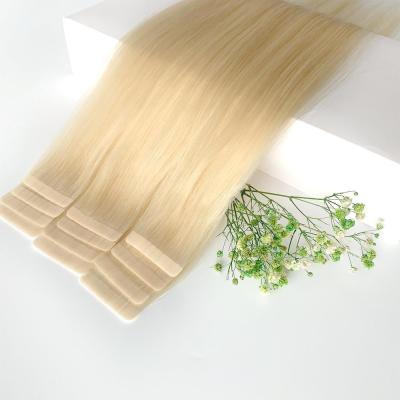 China Human Hair Pre-Bonded Style Raw Blonde Color 100% European Tape in Hair Extensions for sale