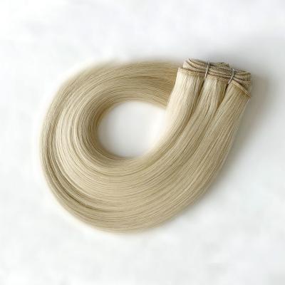 China 100g/pack Blonde Remi Double Wefted Human Hair Weft Customization Customized Request for sale