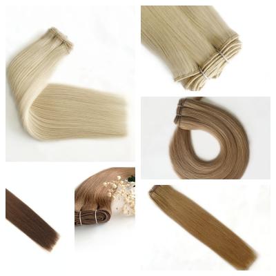 China Remy Hair Extensions Weft 100% Human Hair Bundles Return refunds Virgin Flat Weft Hair for sale