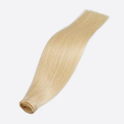 China Double Drawn PU Skin Hair Weft in Straight Style with Different Colors and Pric for sale