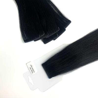 China Dyeable 100% Human Hair Remy 1b Natural Raw Double Drawn Invisible Virgin Tape in Hair for sale