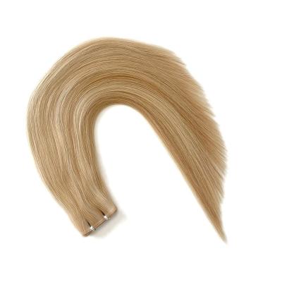 China Russian Double Drawn Human Hair PU Skin Weft Extensions Straight Style Customization for sale