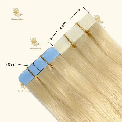 China Tape haarverlenging Lange blonde kleur haarverlengingen Pakket Bruto gewicht 0,400 kg Te koop