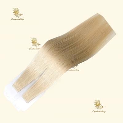 China Unprocessed Human Hair Double Drawn European Seamless Hair Extension with Straight Texture for sale