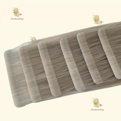 China Straight Ash Blonde Brazilian Human Hair Tape Ins Hair Extensions 3 Month Tapes Life for sale