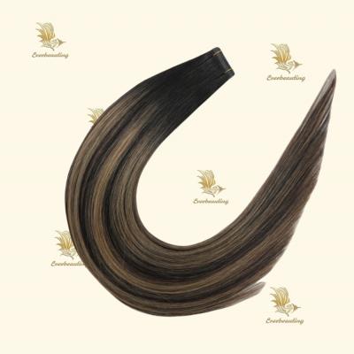 China Normal Tape in Human Hair Extensions Double Drawn Russian Skin Bone Straight Tape Hair for sale