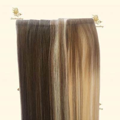 China Straight Style Muti-Color Tape Ins Double Drawn Invisible PU Tape Hair Extensions for sale