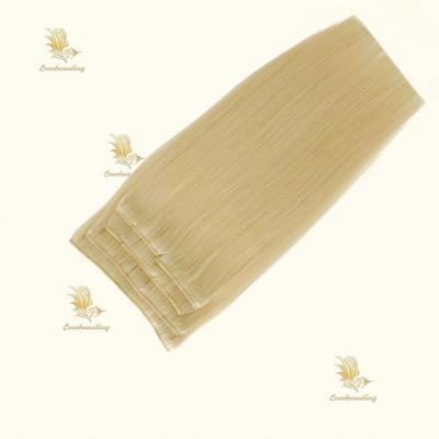 China 100g /pc Human Hair Unprocessed Virgin Remy Russian Hair Lace Clip in Hair Extensions for sale