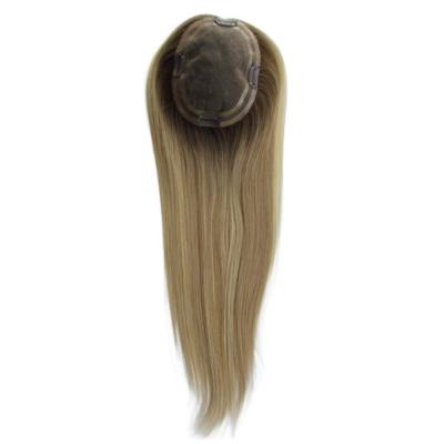 China Remy Hair Grade Full Base Mono Lace Wig for European Women Highlight Color Topper for sale