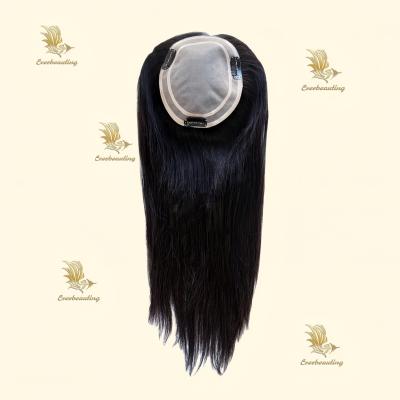 China Handwork Technology Small Size Side Part Human Hair Natural Color Toupee Wig for Women for sale