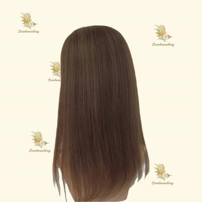 China Human Hair Toupee Cuticle Remy Hair Topper Silk Base for Women Purely Handknot Work for sale