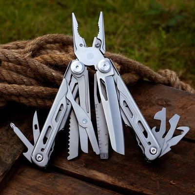 China MULTI FUNCTIONAL GHK Outdoor Safety Locking 17 in 1 Foldable Multifunction Pliers Multi Tool with Belt Clip for sale