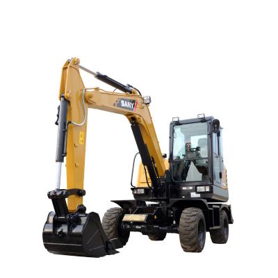 China Building Material Shops SY65W 6 Ton Power Wheels Excavators Direct Sales China Brand Small Excavator for sale