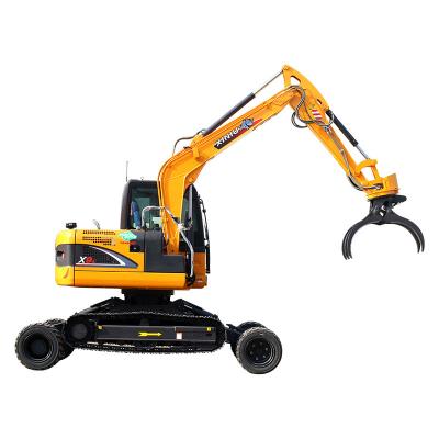 China Wheel and Crawler Wheel and Crawler 2 in 1 8--10 Ton Mini Excavator Digger Tire Wheeled Excavator CE EPA for sale