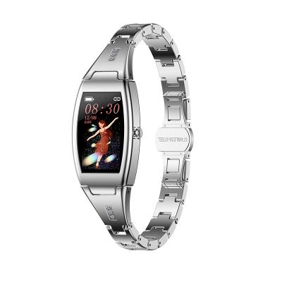 China 2021 New Fashion Design MP3 Playback Blood Pressure Music Long Standby Control Zinc Alloy Smart Watch For Women Girls for sale