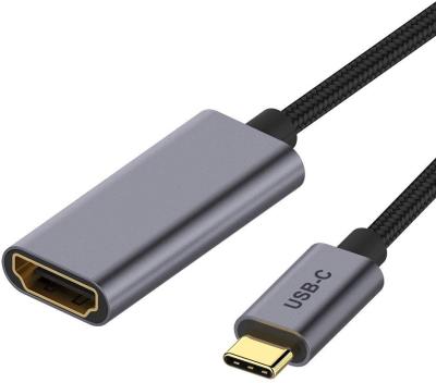 China Aluminum Alloy Deluxe Universal Premium Compatibility 4K Video Transfer USB C to HD-MI Female Adapter for sale