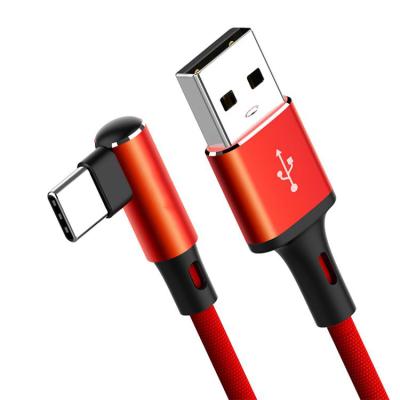 China 0.5/1/2M Luxury USB A to C Cable Custom 90 Degree 5V2.4A Fast Charging and Date Data Cable Charging Cable for sale