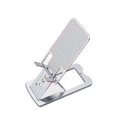 China Dual Foldable Adjustable Aluminum Foldable Portable Stand Holder Desktop Mobile Phone Stand Cell Phone Stand for sale