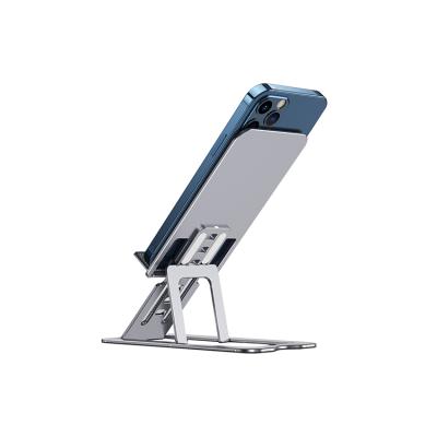 China Brand New 2021 Universal Foldable Adjustable Aluminum Mount Stand Compatible Tablet Mobile Phone Holder Height Adjustable With All Smartphone for sale